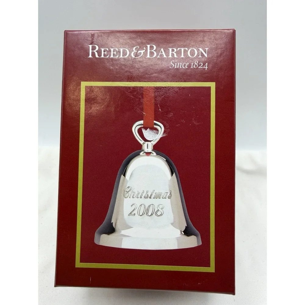 Vintage 2008 Reed & Barton Sliver Plated Christmas Bell Ornament